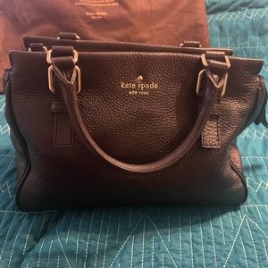 Kate Spade black soft leather handbag